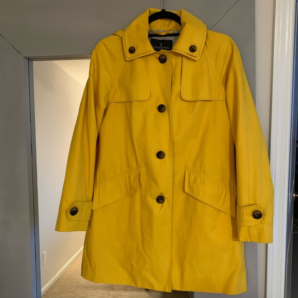 London Fog Yellow Rain Jacket